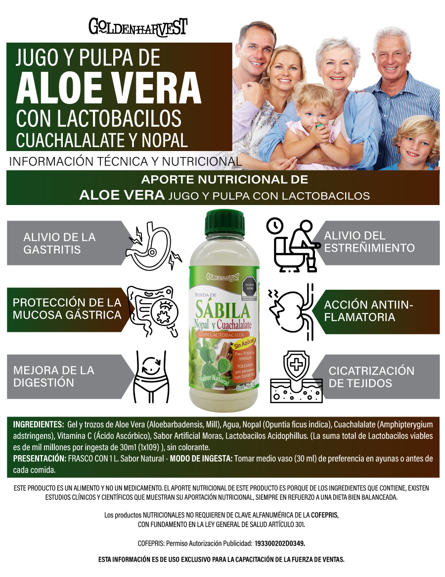 ALOE VERA CON CUACHALALATE Y NOPAL BEBIDA - Imagen 3