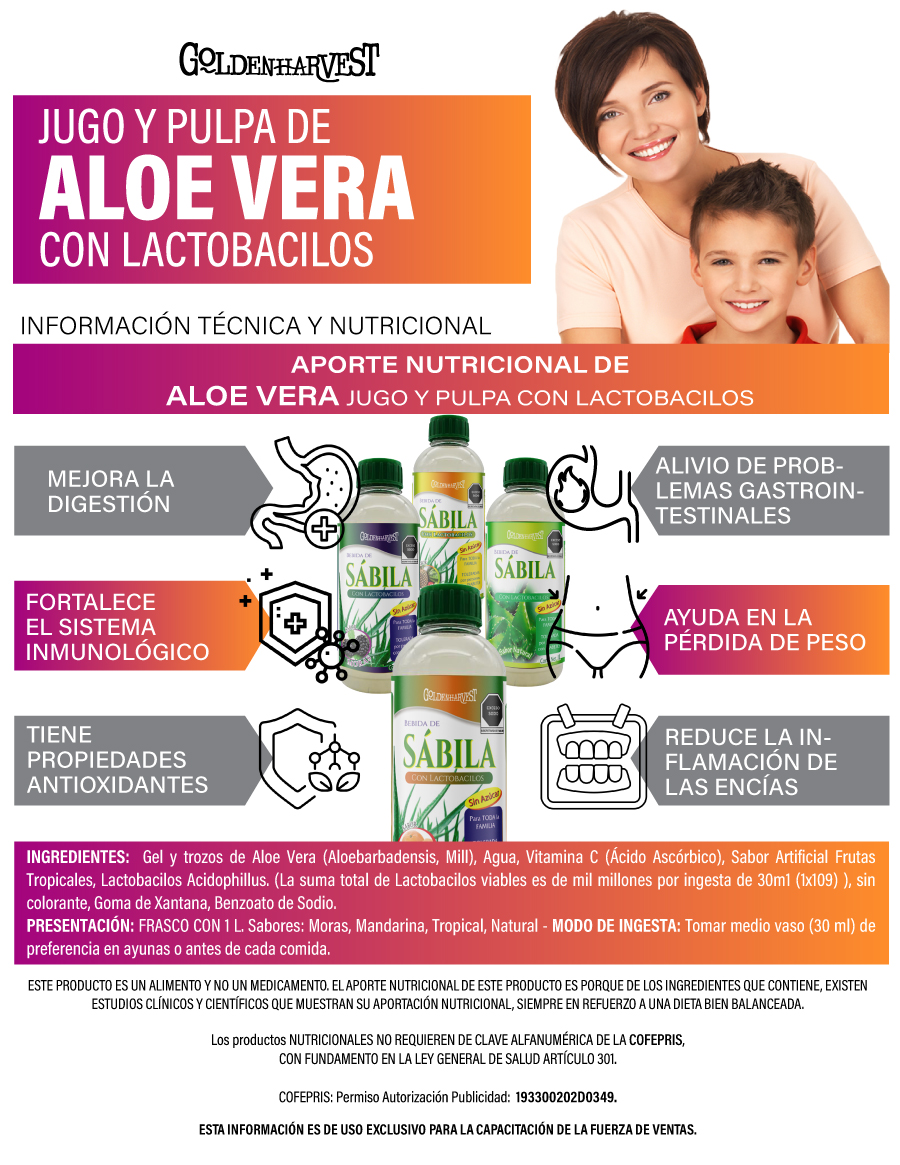 ALOE VERA BEBIDA SABOR MANDARINA - Imagen 3